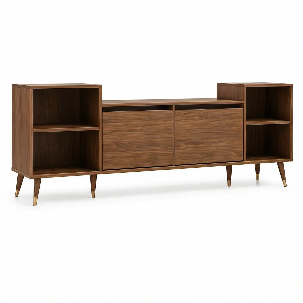 Móvel de TV Retangular em MDF com Acabamento Nogueira Castanho, 180 x 40 x 78 cm